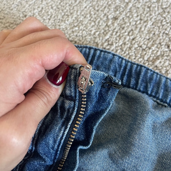 Pilcro Dark Blue strapless jumpsuit - Picture 4 of 5